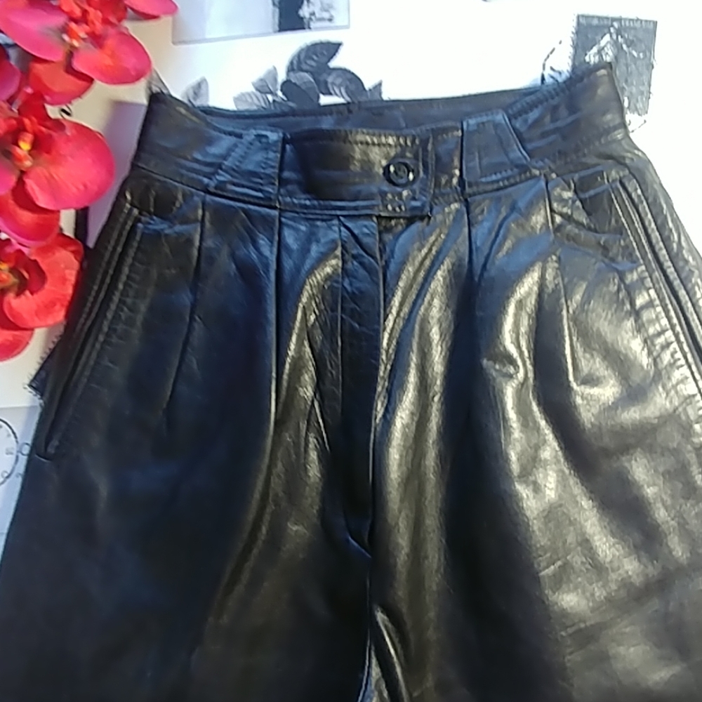 Leather baggy trouser, vintage year 80